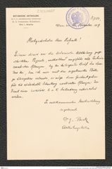 k.k. naturhistorisches Hofmuseum, Intendanzakten 1885-1896 (Hauer), Aktenzahl Z.723/1889, Seite 1